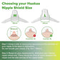 haakaa Nippleshield Silicone Nipple Shields for Breastfeeding with Carry Case Ultra-Thin Super-Soft (18mm, 2pk)