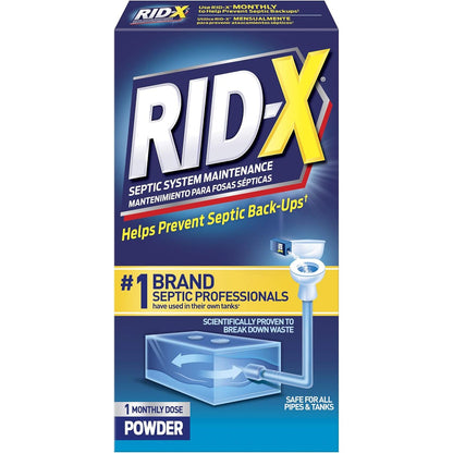 RID-X Septic Treatment, Septic Tank Treatment, 1 Month Supply Of Powder, 9.8 oz