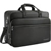 Ytonet Laptop Briefcases for Men, 17 Inch Expandable Briefcase Computer Bags for Laptop for Men, Water Resistant Multi Compartments Men's Work Bag with Luggage Strap for Bussiness Travel, Black - Black
