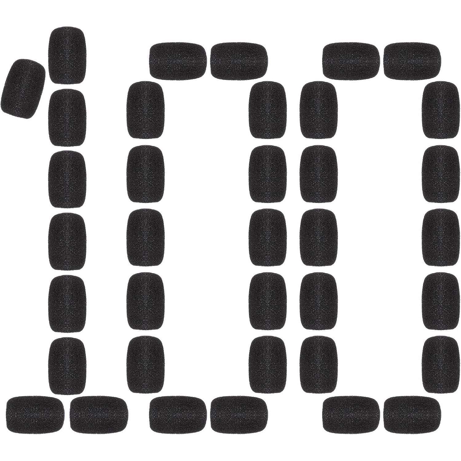 Buy now Frienda 100 Pieces Headset Mic Foam Cover Sponge Mini Microphone Windscreen Black Mic Shield Protection for Small Lapel and Headset Microphones Default at indiglob india