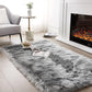 SERISSA Soft Fluffy Rug Grey Faux Sheepskin Fur Rug Shaggy Couch Cover for Bedroom Living Room Runner, 2x6 Feet