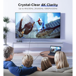 Warrky 4K DisplayPort to HDMI Adapter, Uni-Directional [Metal Case, Gold-Plated Pins] Display Port Source to HDMI Monitor Converter 1080P@120Hz Compatible for HP, AMD, NVIDIA. Male to Female