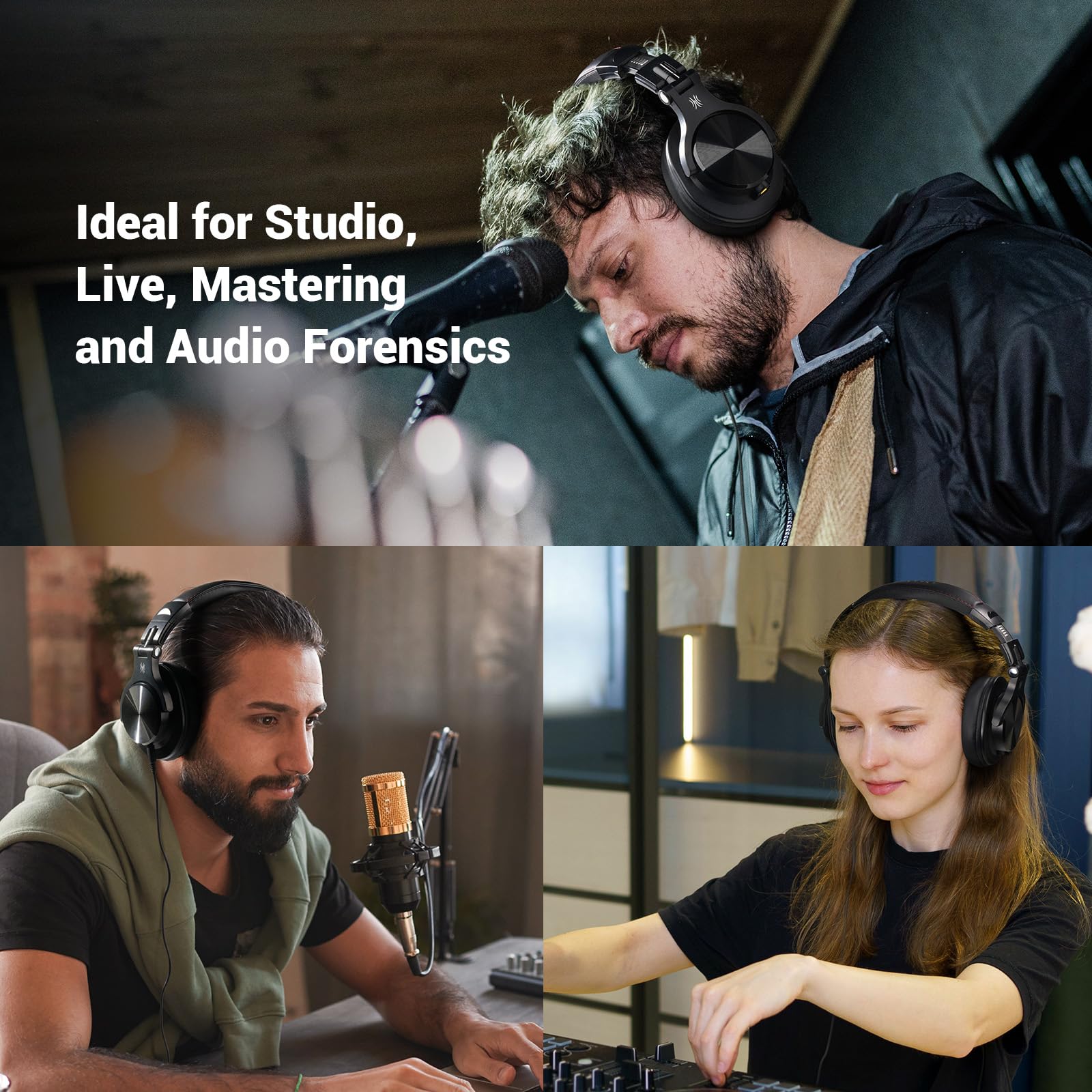 Buy now OneOdio A70 Bluetooth Over Ear Headphones, Wireless Headphones with 72H Playtime, Hi-Res, Built-in Mic, 3.5mm/6.35mm Wired Audio Jack for Studio Monitor & Mixing DJ Guitar AMP, Computer PC Gaming at indiglob india