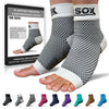 SB SOX Plantar Fasciitis Relief Socks – Ankle Brace Compression Sleeve – Arch Support for Foot Pain, Swelling, Heel Spurs – Foot Brace for Achilles Tendonitis Relief, Injury Recovery (Blue, Medium) - White