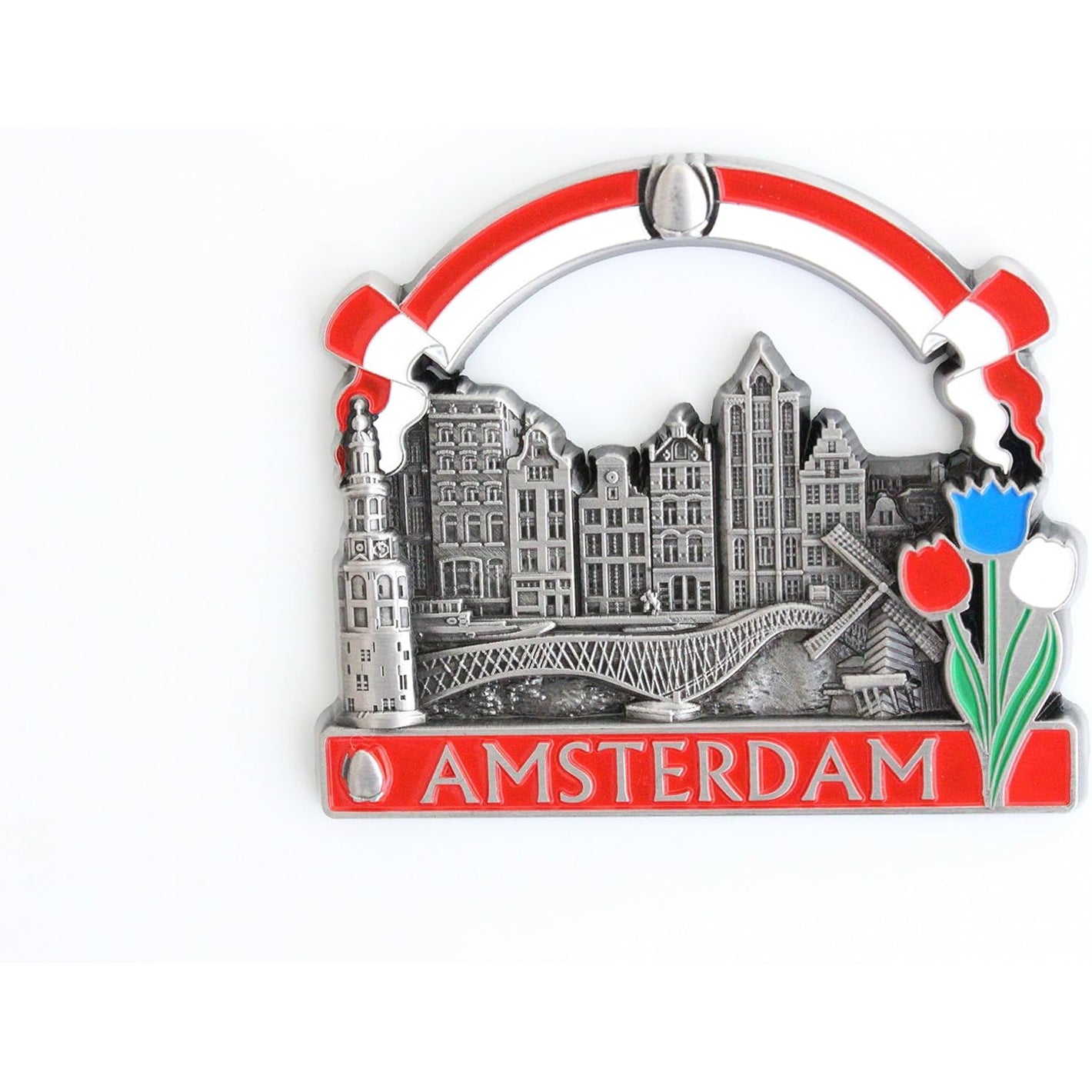 Amsterdam Metal Fridge Magnet Unique Design Home Kitchen Decorative Travel Holiday Souvenir Gift, Stick Up Your Lists, Photos on Your Refrigerator