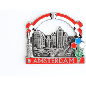 Amsterdam Metal Fridge Magnet Unique Design Home Kitchen Decorative Travel Holiday Souvenir Gift, Stick Up Your Lists, Photos on Your Refrigerator