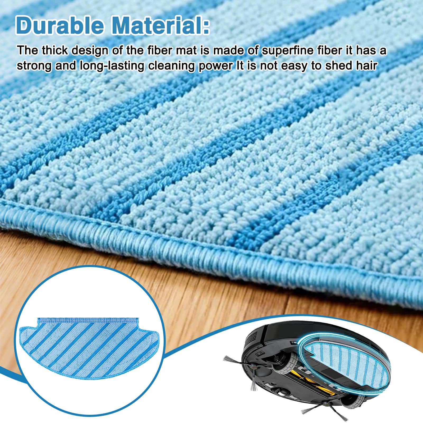 Buy now Ecovacs Deebot Washable Cloth Mop Pads for Ozmo T8 Series, T9, N8 Pro Plus, Yeedi Vac Max Replacement Parts at indiglob india