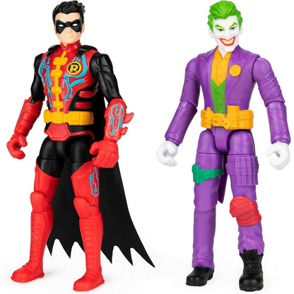 DC Comics Batman 4-inch Bat-Tech Batman and Robin Action Figures with 6 Mystery Accessories, for Kids Aged 3 and up, Amazon Exclusive