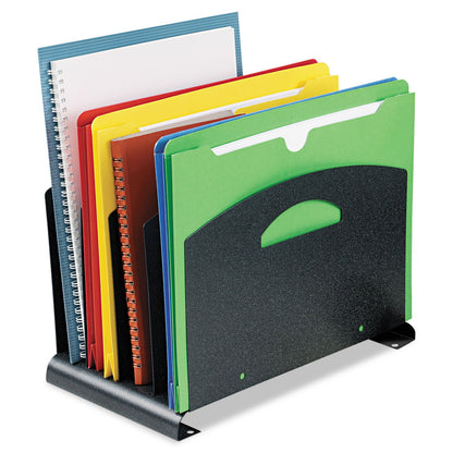 Buy now MMF Industries STEELMASTER Vertical File Organizer | 4 Slots | Scratch & Chip-Resistant Granite Finish | Durable Steel Construction | Desktop File Organizer at indiglob india