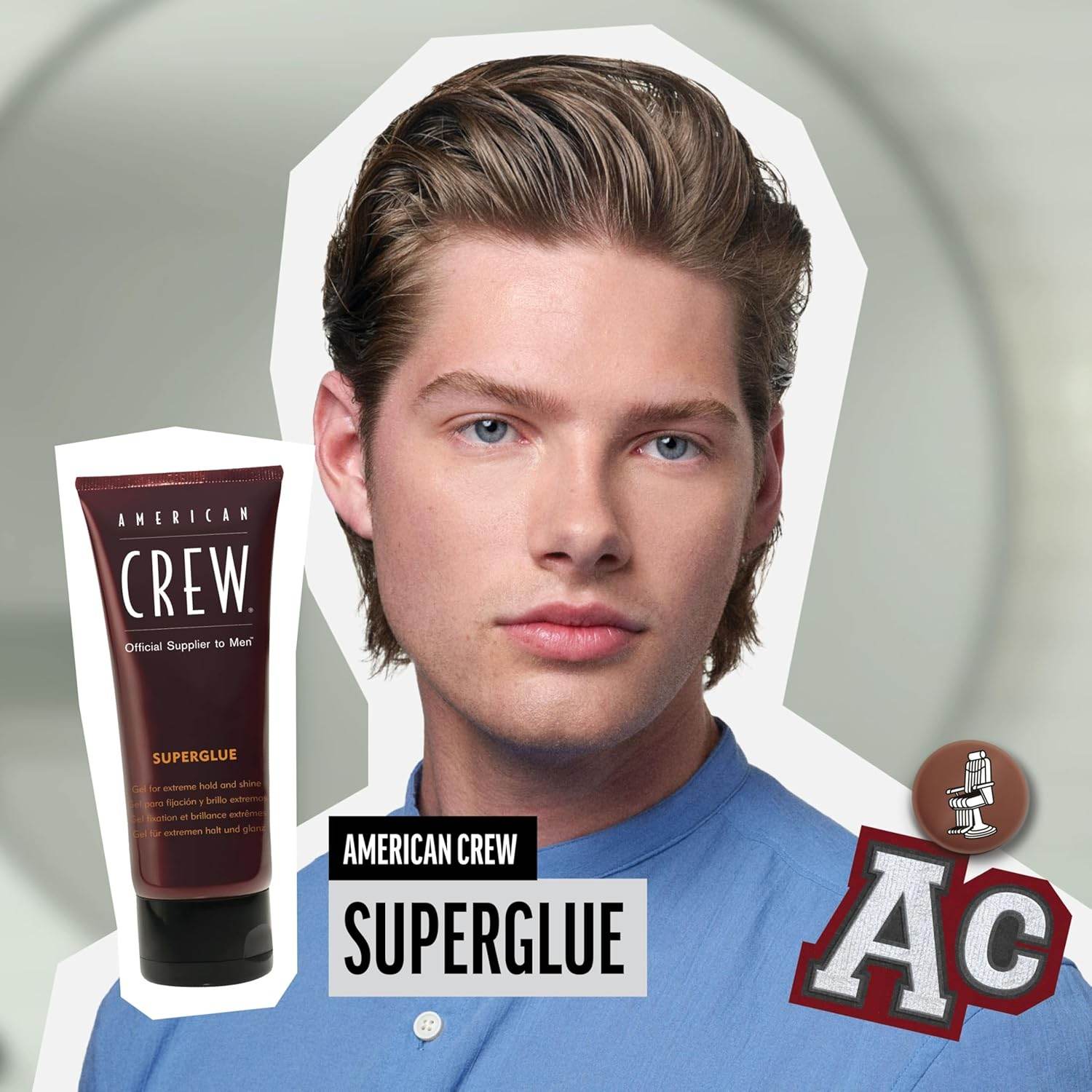 American Crew Men's Hair Gel, Extreme Hold & Shine, 3.3 Fl Oz - My Store