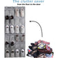 MISSLO Over The Door Shoe Organizer Hanging Closet Holder Hanger Storage Bag Rack with 24 Large Mesh Pockets, Gray