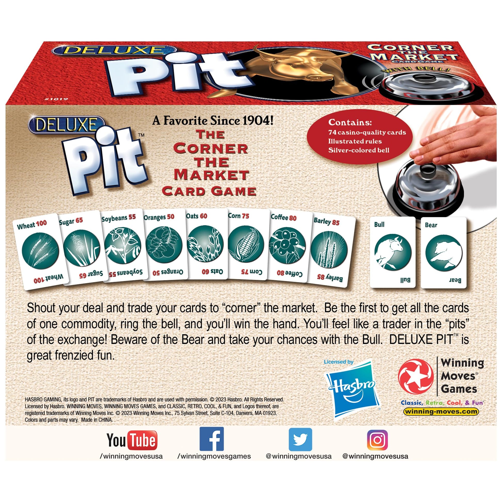 Buy now Deluxe Pit by Winning Moves Games USA, Loud and Raucous Party Game for 3 to 8 Players, Ages 7 and Up at indiglob india