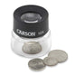 Buy now Carson LumiLoupe 10X Power Black/Clear Stand Magnifier, Ambient Light, 1.0 inch Lens Diameter, 2.0 inch Base Diameter, 2.0 x 1.75 x 2.0 inches, 0.05 kg at indiglob india