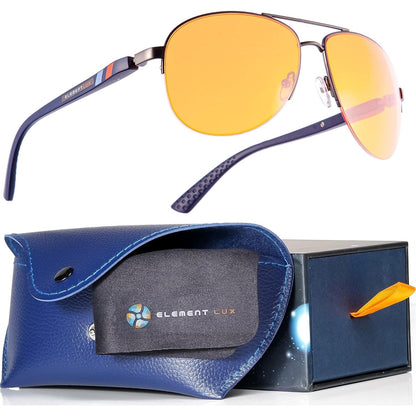 Blue Light Blocking Glasses Amber Lenses - For Better Sleep, Gaming, Eye Strain, Computer