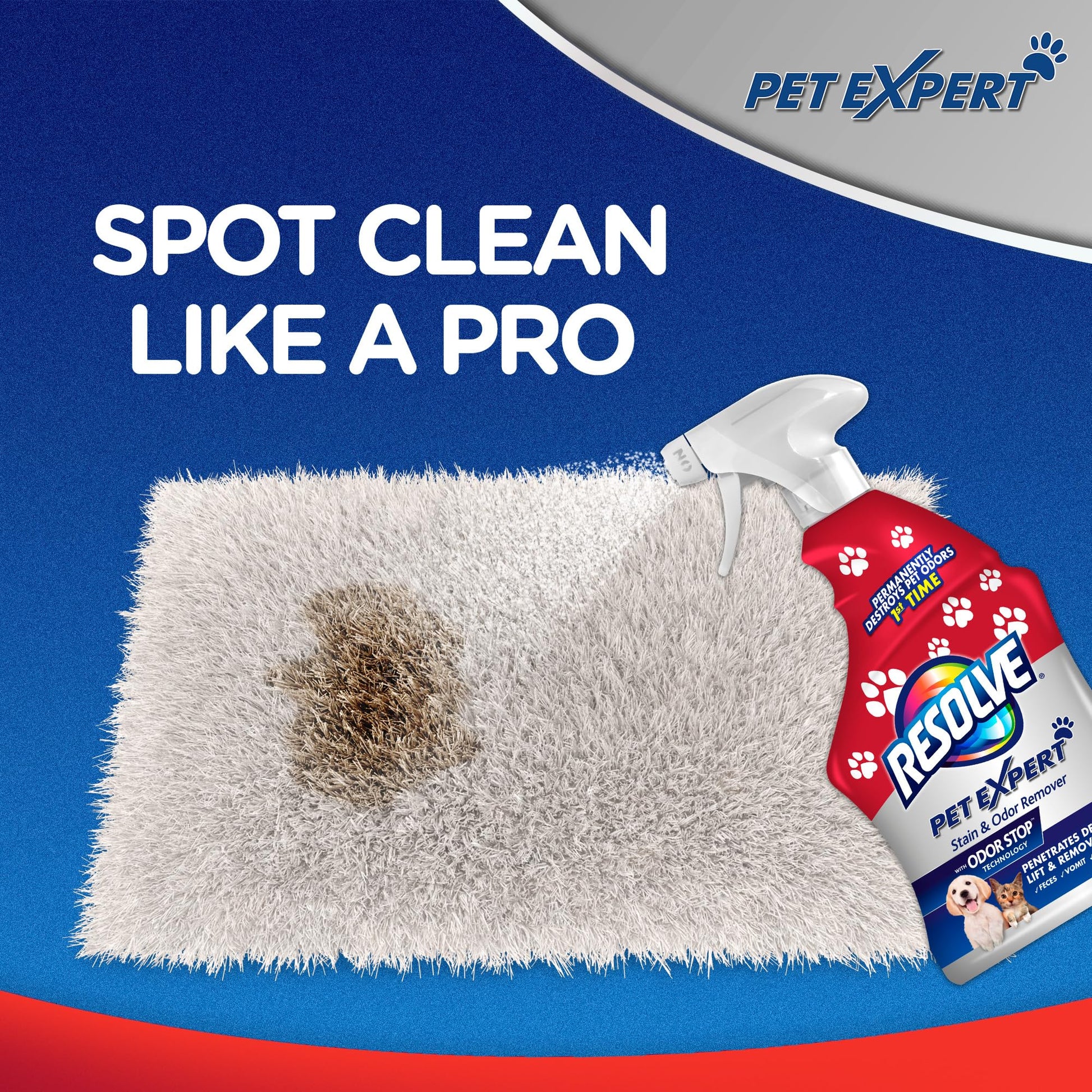 Buy now Resolve Pet Expert Stain and Odor Remover, Carpet Cleaner, Pet Stain and Odor Remover, Carpet & Upholstery Cleaner - Removes Stains and Odors, 22 oz at indiglob india