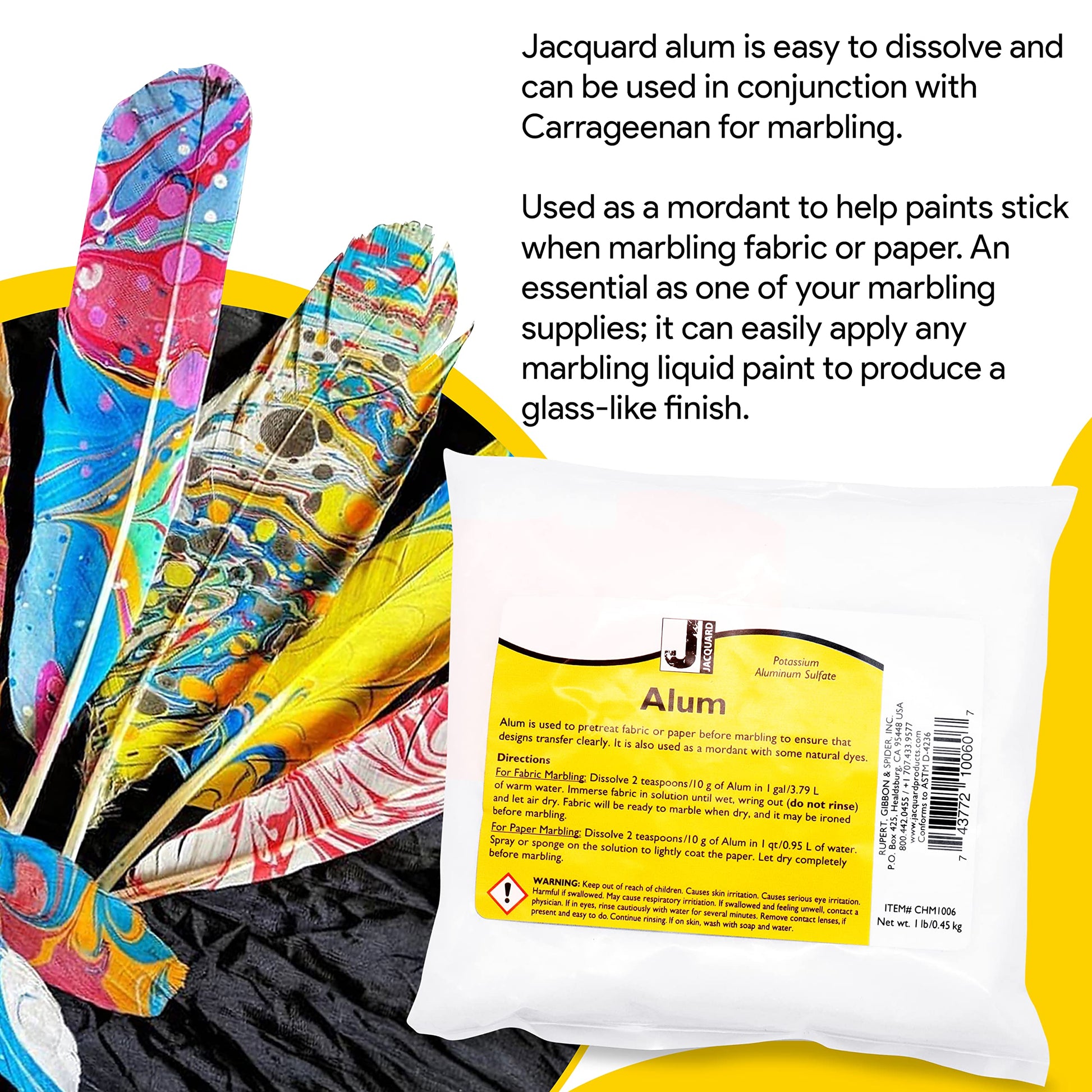 Buy now Jacquard Alum 1lb Pkg for Marbling at indiglob india