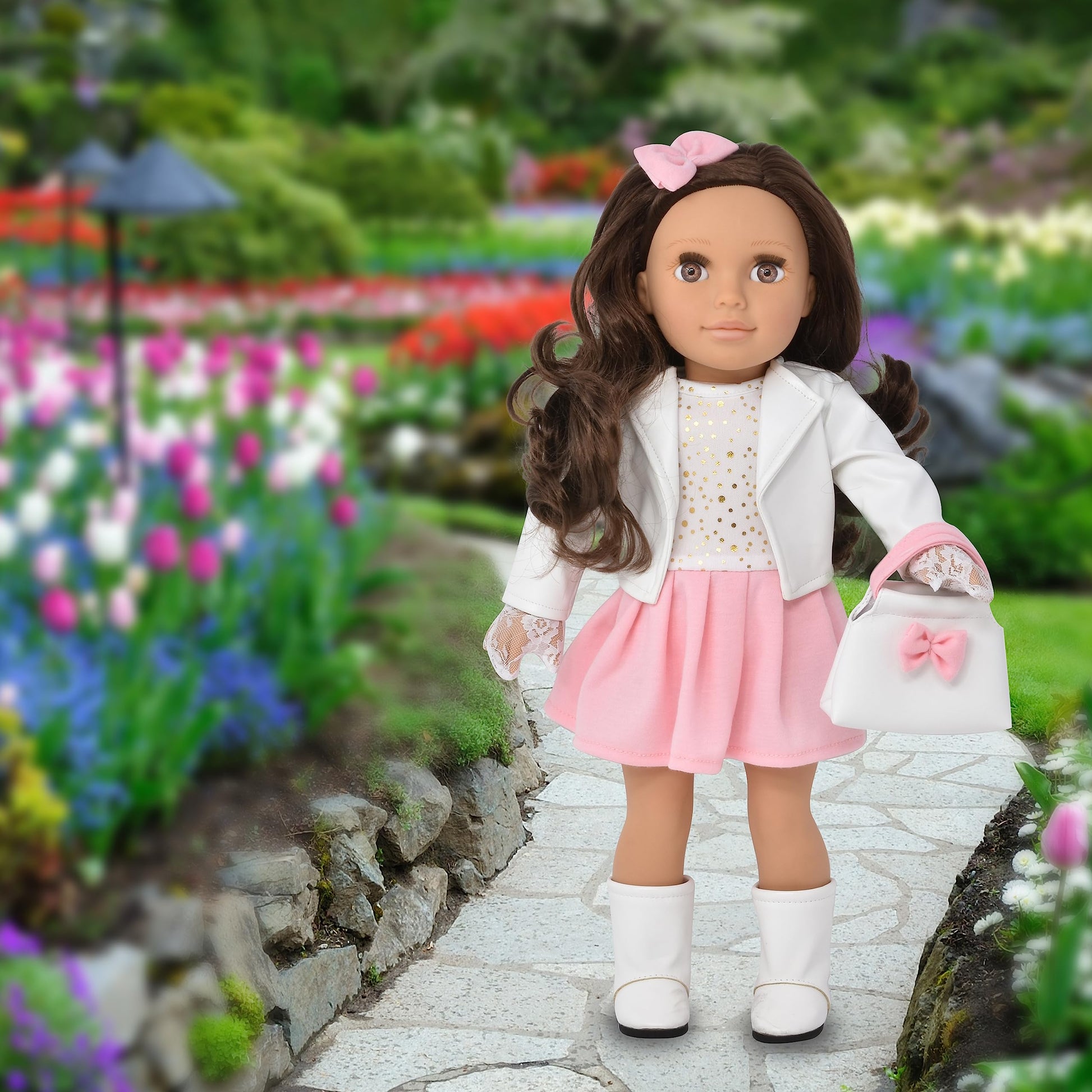 Buy now Gift Boutique 18 Inch Girl Doll, Fashion Doll with Fine Brown Hair for Styling Clothes Shoes and Accessories Princess Doll for Girls and Kids at indiglob india