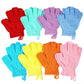 Shower Gloves,24 Pcs Exfoliating Bath Gloves,Body Scrub Gloves with Hanging Loop for Beauty Spa Massage Skin Shower Body Scrubber-12 Colors