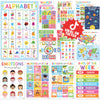 BEAWART 18 Laminated Educational Posters For Toddlers, Preschool Posters for Classroom, Kindergarten Wall Decor, PreK Learning Materials Alphabet Number Chart - Colorful