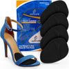 2 Pair Metatarsal Pads - Ball of Foot Cushions for High Heel Comfort - Heel Inserts - 0.12in Thick Morton's Neuroma Relief Pads - Foot Pads for Balls of Feet - Black