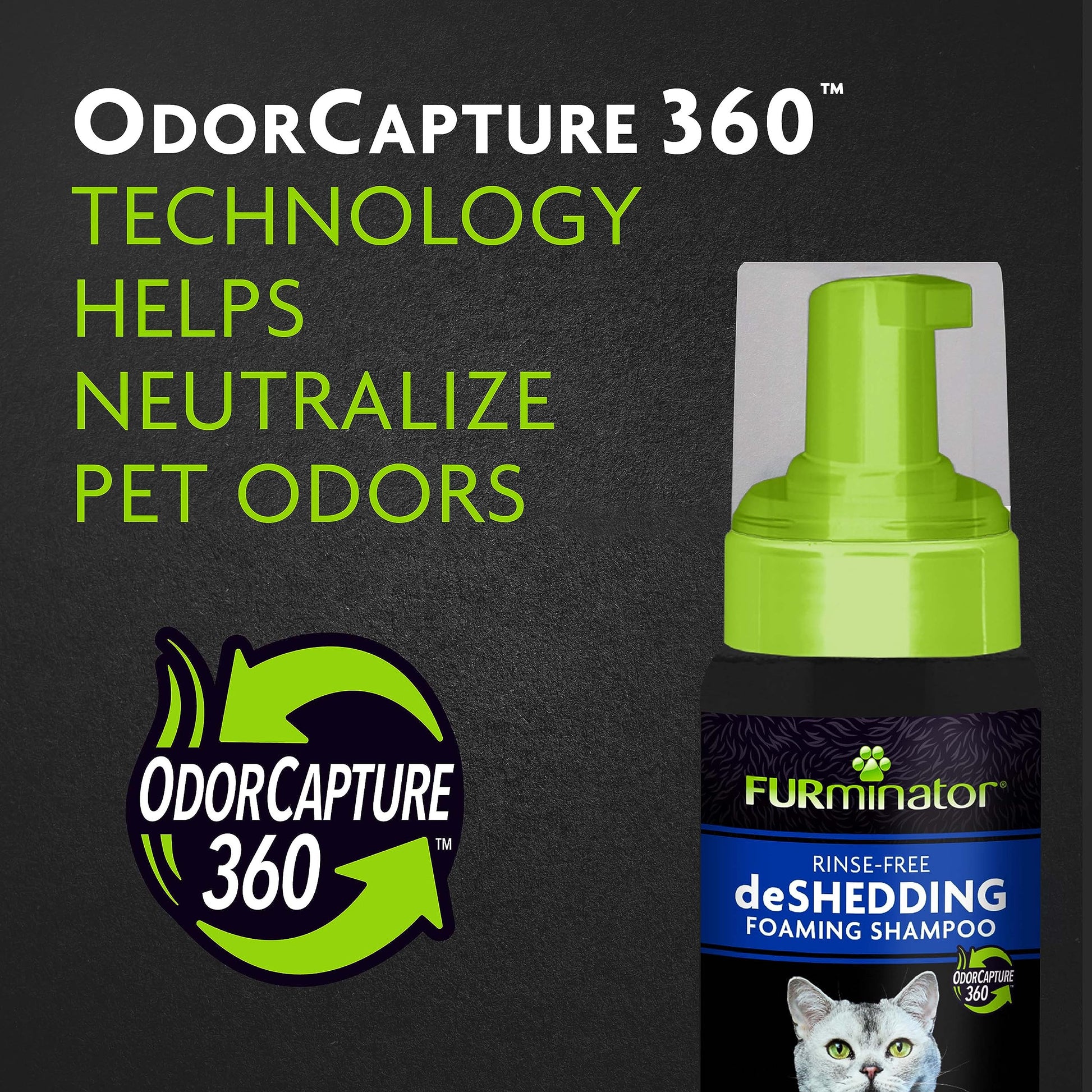 Buy now FURminator® Rinse-Free deShedding Foaming Shampoo for Cats, 8.5 oz at indiglob india