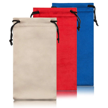 TRIUMPH VISION Soft Eyeglass Pouch 3 Pack - Pouch for glasses Microfiber Screen Cleaning Bag