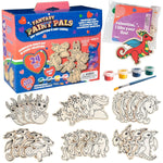Buy now Unicorn & Dragon Wood Painting Kits (24ct)- Perfect Goodie Bag Party Favors for Kids Birthday Party -Each has a Wood Craft, Paints, Brush & Sticker for Boys & Girls - Kids Multi-Item Party Favor Packs at indiglob india