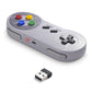 2 Pack 2.4 GHz Wireless USB Controller Compatible with SNES Games, SNES Retro USB PC Super Classic Controller for Windows PC MAC Linux Genesis Raspberry Pi Retropie (Multicolored Keys)