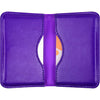 Wisdompro Business Card Holder, 2-Sided PU Leather Folio Name Card Holder Wallet Case with Magnetic Shut for Men and Women, Ultra Slim and Thin - Purple