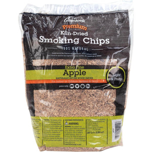 Camerons All Natural Extra Fine Apple BBQ Wood Chips - 260 Cu. in. Bag, Approx 2 Pounds - Kiln Dried Sawdust Shavings for Cocktail Smoking Guns, Smokers, Smoke Boxes - Barbecue Grilling Gifts for Men
