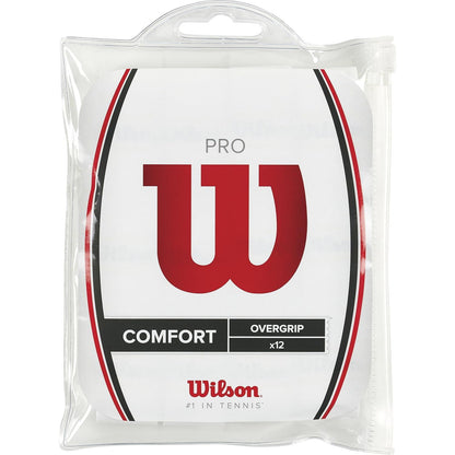 WILSON WRZ4016WH Pro Tennis Overgrip 12-Pack,White