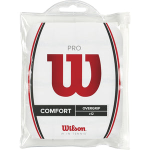 WILSON WRZ4016WH Pro Tennis Overgrip 12-Pack,White