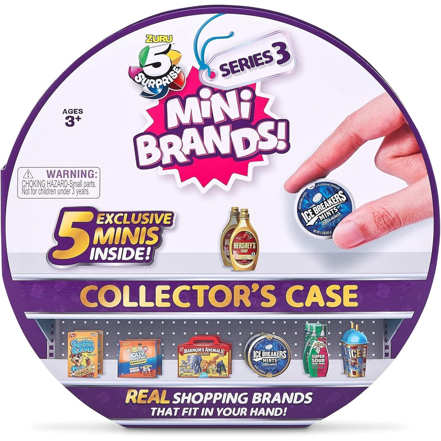 5 Surprise Mini Brands Series 3 Collector's Case - Store & Display 30 Minis with 5 Exclusive Minis by ZURU, Multi