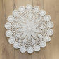 Phantomon 12 Inch Round Doilies Crochet Handmade Lace Placemats 100% Cotton Knitted Coasters, Pack of 4 (Beige)