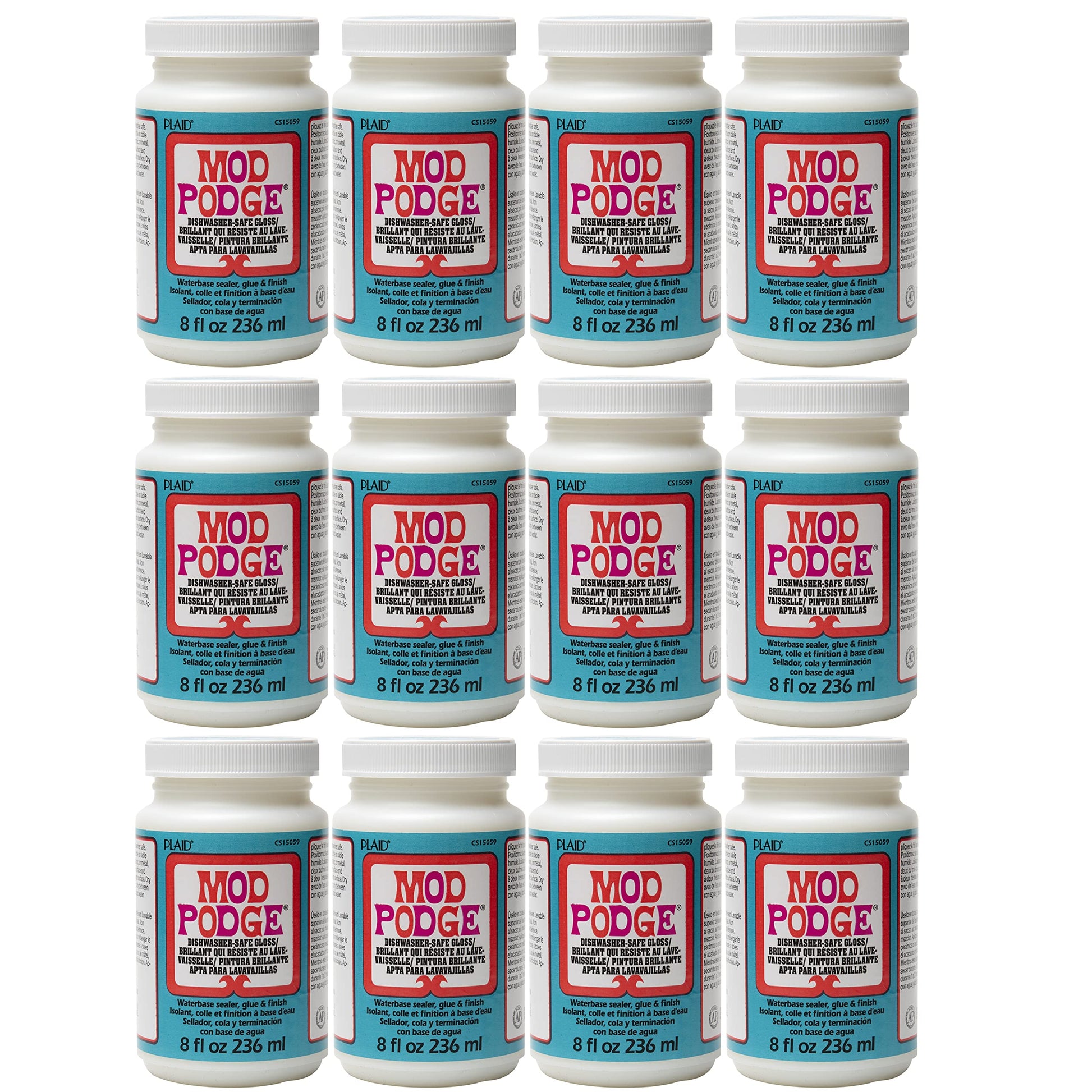 Buy now Mod Podge Dishwasher Safe Waterbased Sealer, Decoupage Glue with Gloss Finish, 8 fl oz (Pack of 3), Clear (CS15059A)- (Pack of 3) 12 at indiglob india