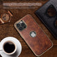 LOHASIC for iPhone 13 Pro Max Case, Vintage Leather Thin Slim Luxury PU Soft Flexible Bumper Non-Slip Grip Anti-Scratch Protective Cover Phone Cases for iPhone 13 Pro Max 6.7" 2021 - Brown
