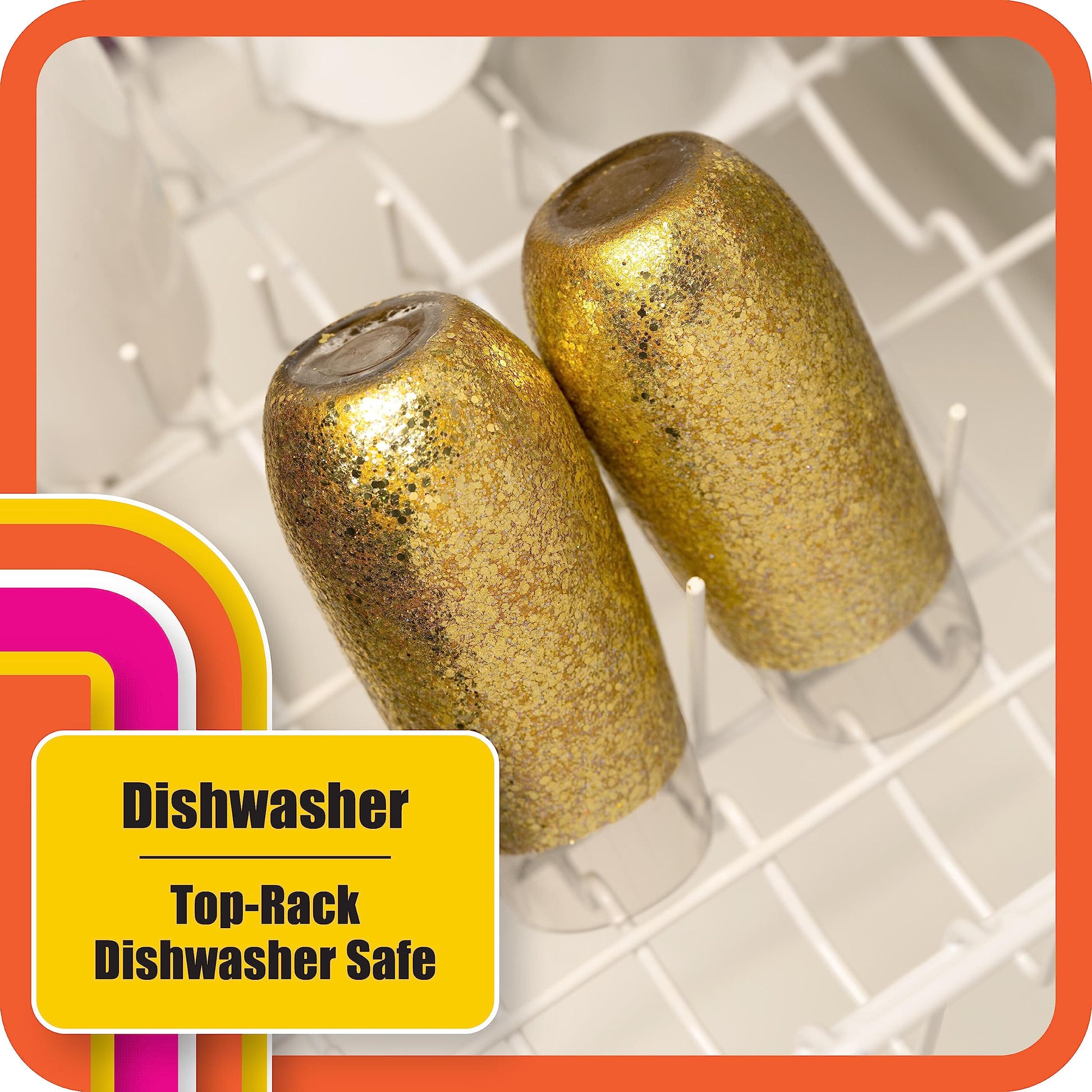 Buy now Mod Podge CS27593 Dishwasher Safe Glitter Gold, 8 fl oz Multi-Purpose Formula, Perfect for Easy to Apply DIY Arts and Crafts at indiglob india
