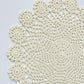 Phantomon 12 Inch Round Doilies Crochet Handmade Lace Placemats 100% Cotton Knitted Coasters, Pack of 4 (Beige)
