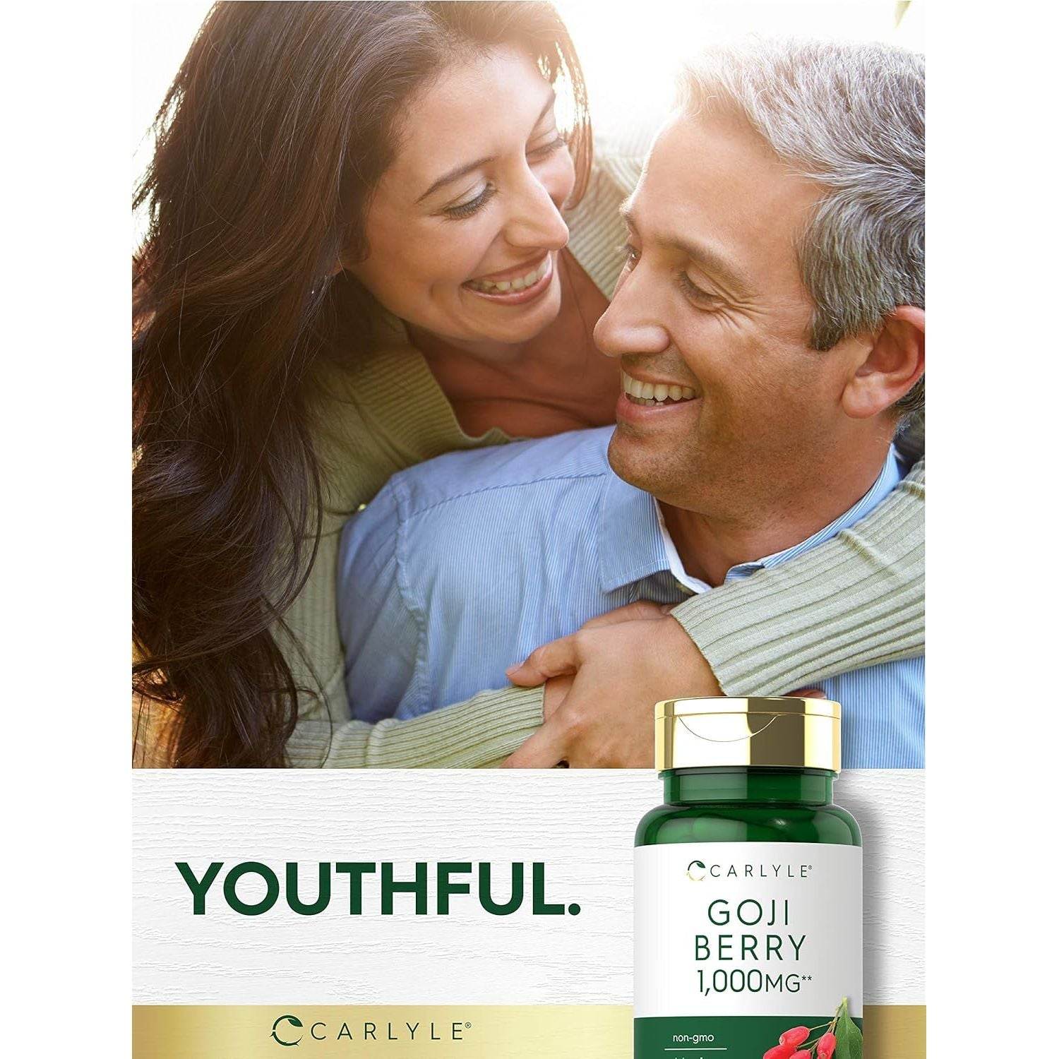 Carlyle Goji Berry 1000mg | 120 Capsules | Concentrated Extract from Wolfberry Plant | Non-GMO, Gluten Free - My Store