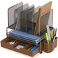 Buy now Simple Houseware Mesh Desk Organizer with Sliding Drawer, Double Tray and 5 Upright Sections, Copper at indiglob india