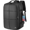 Travel Backpack, Extra Large 55L Carry On Backpack Flight Approved with USB Charging Port, Expandable Waterproof Business Luggage Casual Bag Fits 18.4 Inch Laptops, Travel Gifts for Men Women - Black