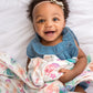 Buy now Copper Pearl Large Premium Knit Baby Swaddle Receiving Blanket Floral Bloom at indiglob india