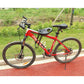 Mountain Bicycle Child Front Seat Child Baby Safe Seats with Back Rest Foot Pedals Mountain Bike Saddle Black