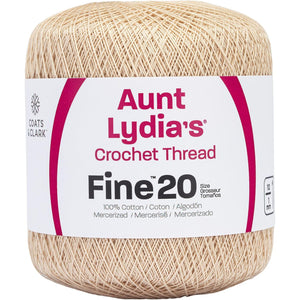 Aunt Lydia Extra Fine Crochet - 3 Pack of 400y/365m - Natural