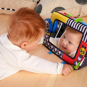 Baby Einstein Flip For Art High Contrast Floor Activity Mirror with Take Along Cards, Tummy Time Play, Newborn+ - My Store