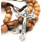 Olive Wood Rosary - Bethlehem Holy Soil, Christian Gift from Jerusalem