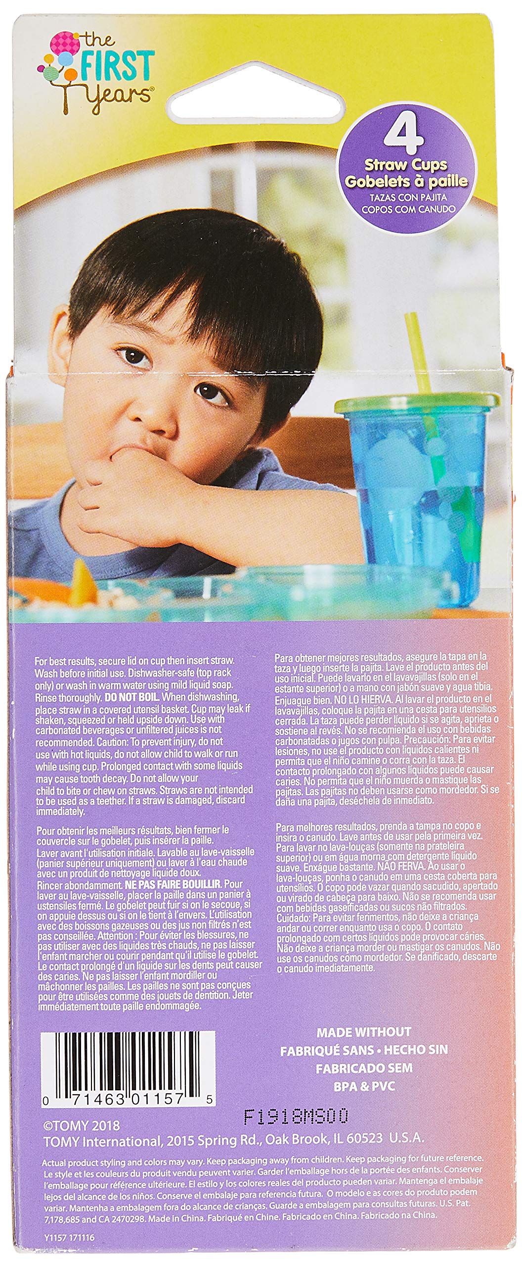 Buy now The First Years Take & Toss Straw Cup, Boy, 10 oz, Multicolor, 4 Count at indiglob india