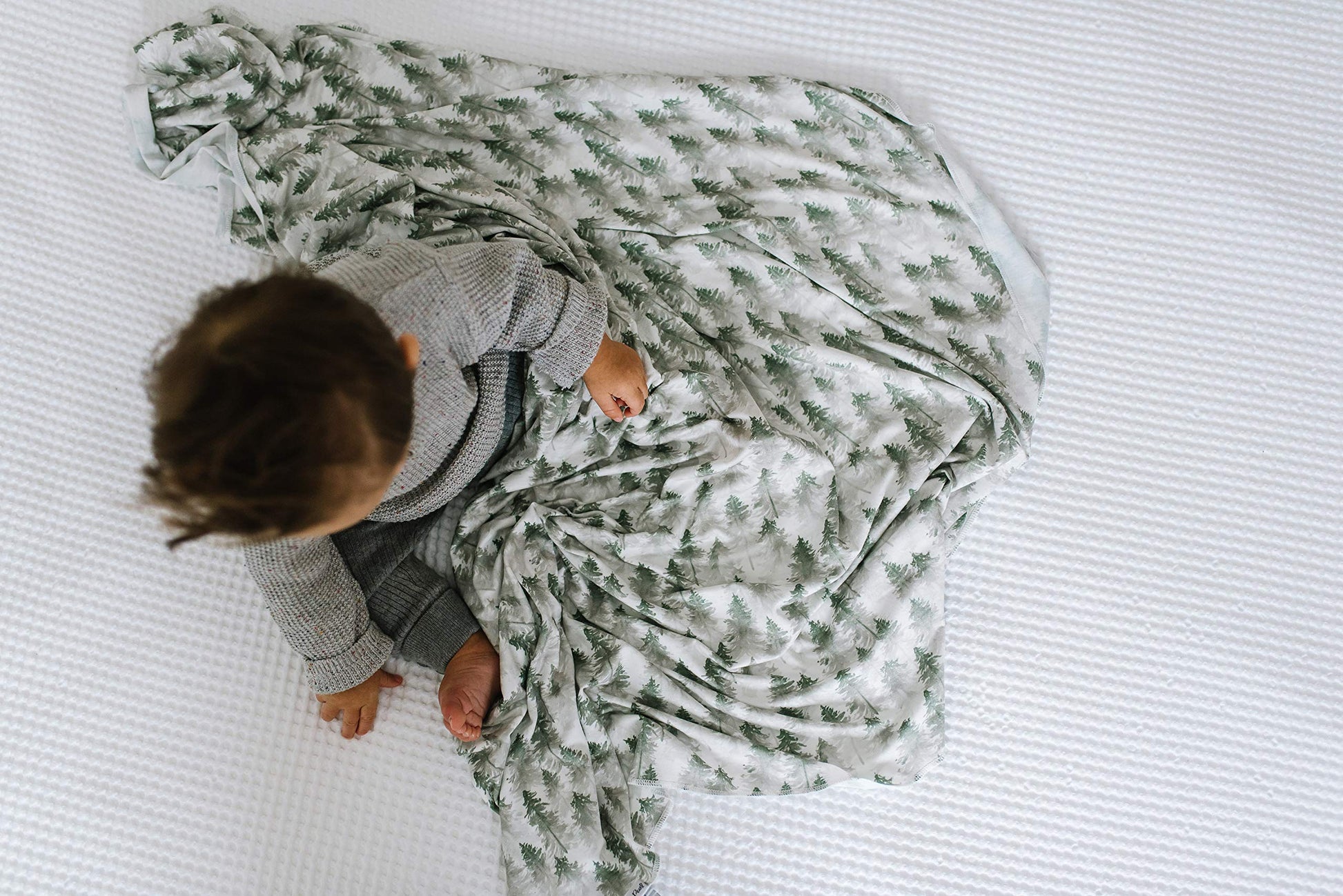 Buy now Copper Pearl Large Premium Knit Baby Swaddle Receiving Blanket Evergreen at indiglob india