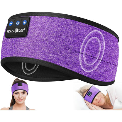 MUSICOZY Sleep Headphones Headband, Wireless Earbuds Earphones Sweat Resistant with Ultra-Thin HD Stereo Speaker, Bluetooth 5.4 for Workout Running Cool Gadgets Unique Gifts