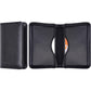 Wisdompro Business Card Holder, 2-Sided PU Leather Folio Name Card Holder Wallet Case with Magnetic Shut for Men and Women, Ultra Slim and Thin